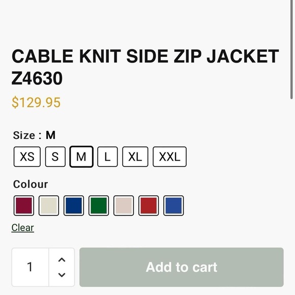 NWT Aran crafts CABLE KNIT SIDE ZIP JACKET Z4630 sz xs - Picture 8 of 8